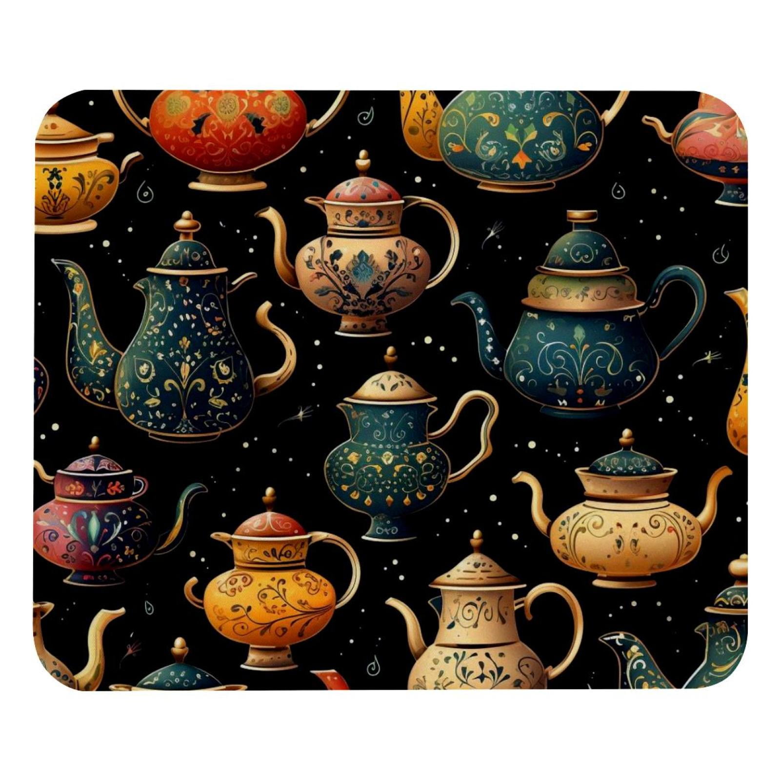 Arabic Teapot Gaming Mouse Pad Desk Mat Desk Pad, NonSlip Rubber