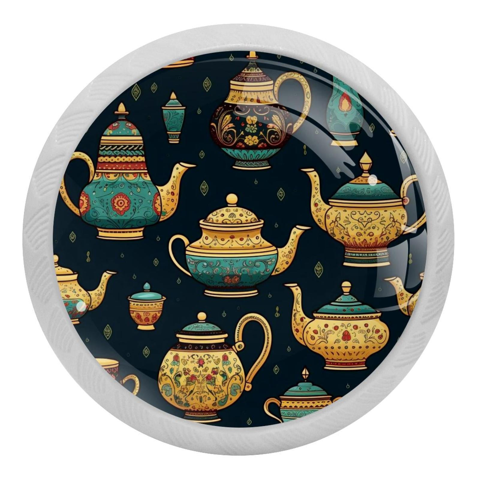 Arabic Teapot GlowintheDark Round Knobs Fluorescent Drawer