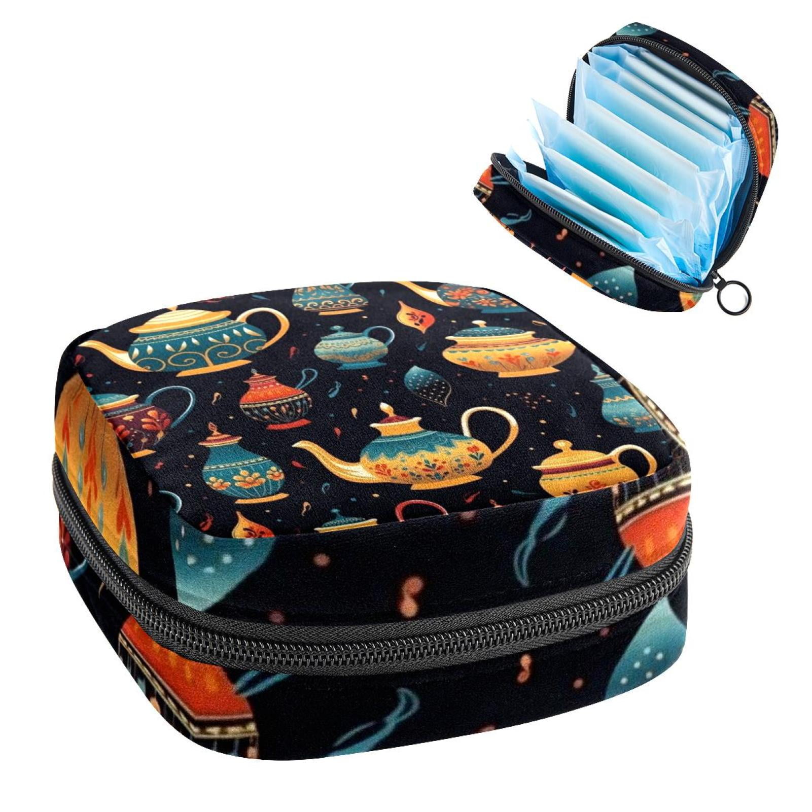 Arabic Teapot Period Pouch Sanitary Napkin Organizer Travel Storage Bag ...