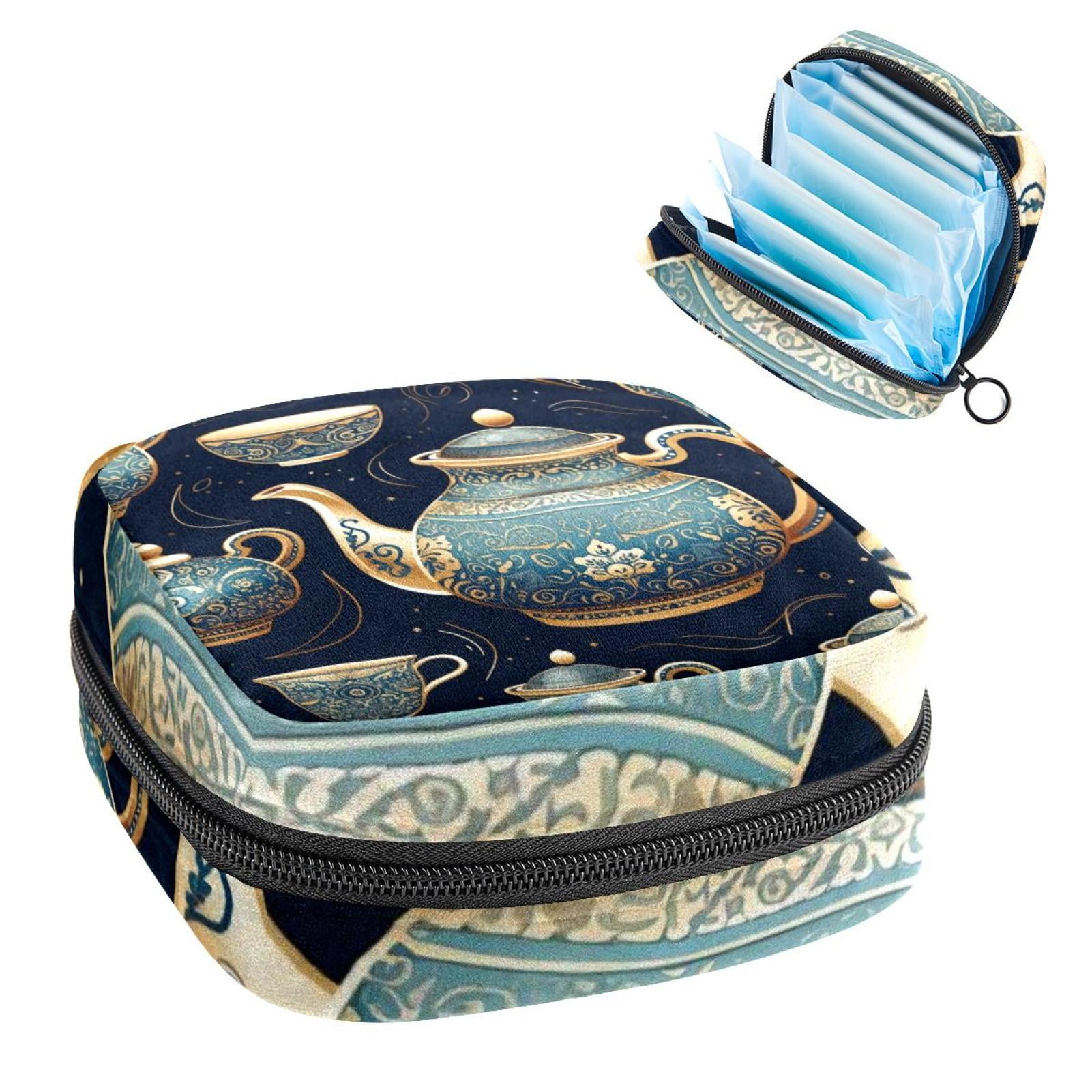 Arabic Teapot Period Pouch Stylish Sanitary Napkin Bag, Travel Pouch