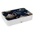 thumbnail image 1 of Arabic Teapot Travel Organizer Decorative Box Earring Holder PU Leather with Removable Compartment Portable Display Case, 1 of 6