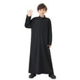 thumbnail image 1 of Boys Tops Long Sleeve Arabic Thobe National for Teens Embroidered Kaftan Robe Set Stylish Middle Wear for Young Boys, 1 of 3
