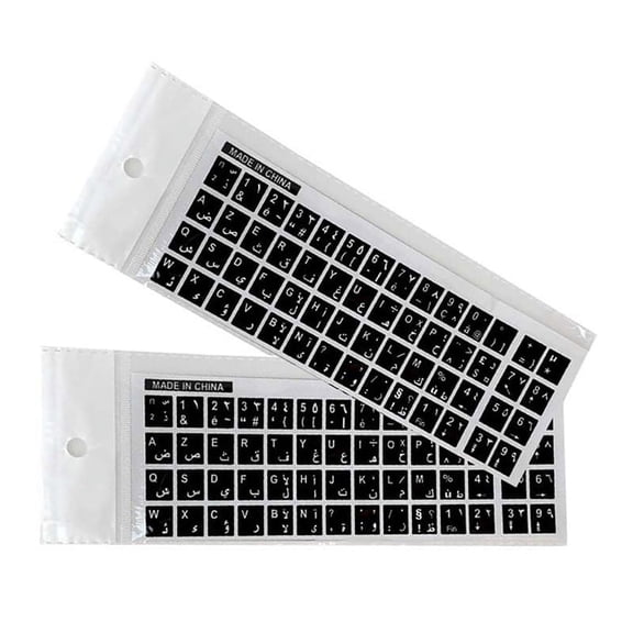 Arabic Transparent Keyboard Stickers Arabic Letters Keyboard Stickers Cover Letter Alphabet Layout Sticker For Laptop Desktop PC Computer Supplies