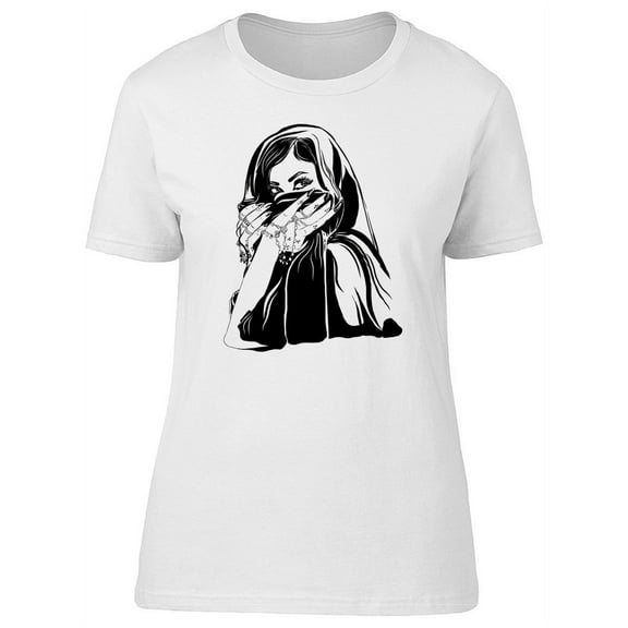 Arabic Woman Portrait T-Shirt Women -Image by Shutterstock, Female x-Large