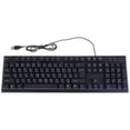 thumbnail image 1 of Arabic and English Computer Keyboard USB Wired Black Keyboard with White Letter, 1 of 9