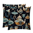 thumbnail image 1 of Arabic teapot Chair Pillow Covers Set with Unique Patterns for Bed and Throw Pillows - Sizes 16x16, 18x18, 20x20 Inches for Various Occasions - Set of 2 Items, 1 of 6