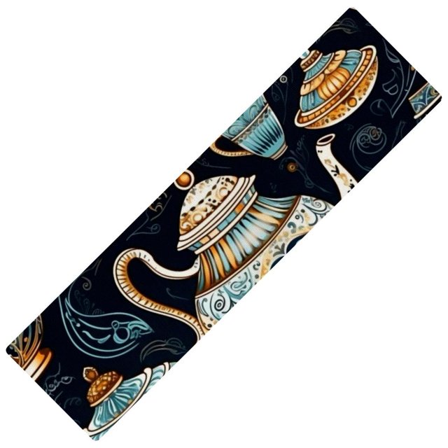 Arabic teapot Kitchen Rug Rectangular 15.7"x59" Washable Absorbent