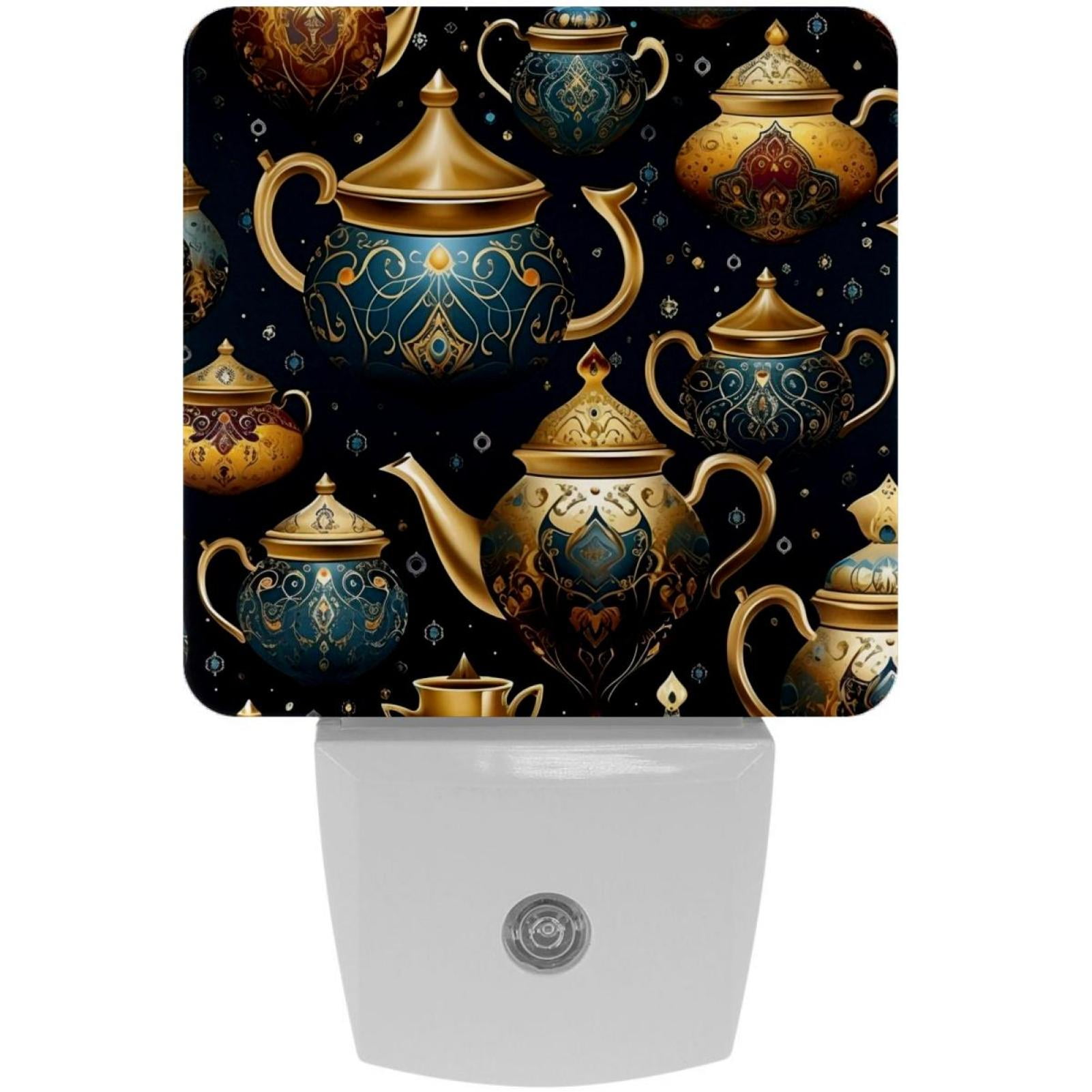 Arabic teapot LED Square Night Lights Modern and Versatile Plugin