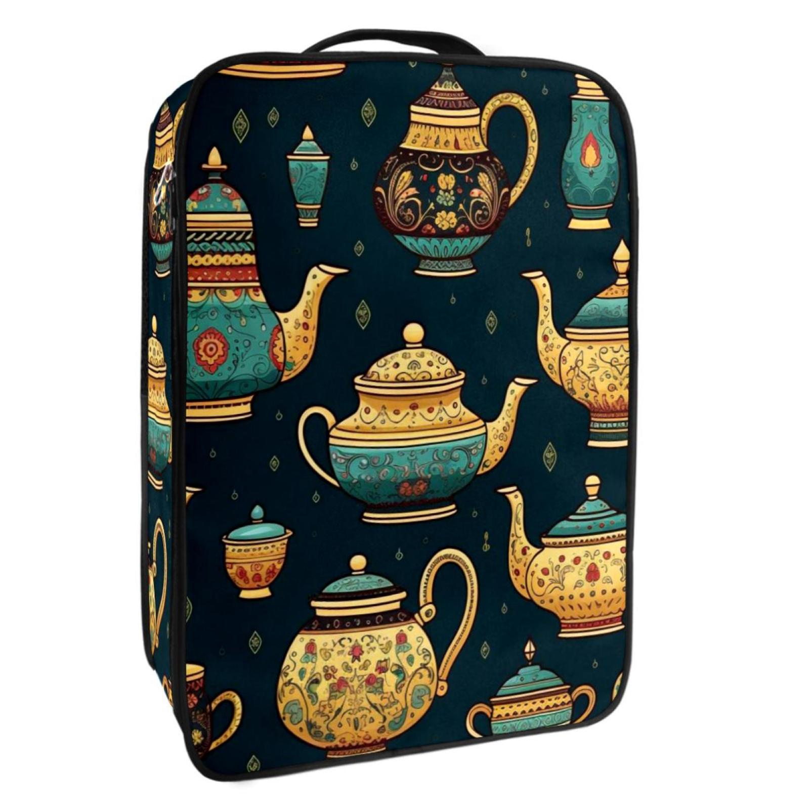Arabic teapot Polyester Shoe Storage Containers, 23x31cm/9x12in, Stackable Organizer Box for