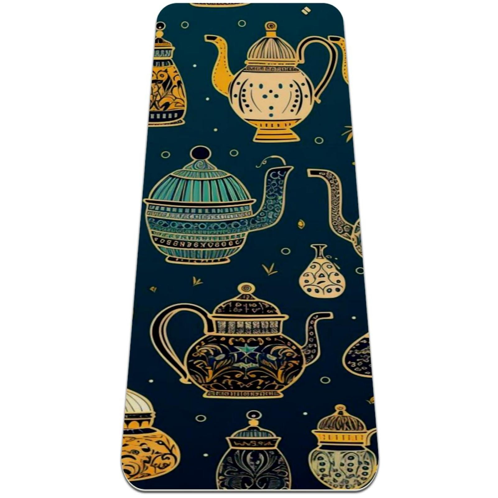 Arabic teapot Premium TPE Yoga Mat Exercise Mat for Yoga, Pilates