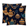 thumbnail image 1 of Arabic teapot Set of 2 Velvet Throw Pillow with Unique Patterns - 16x16, 18x18, 20x20 Inches for Various Occasions - Pillows Covers Throw Pillow Inserts Pillow Inserts, 1 of 6