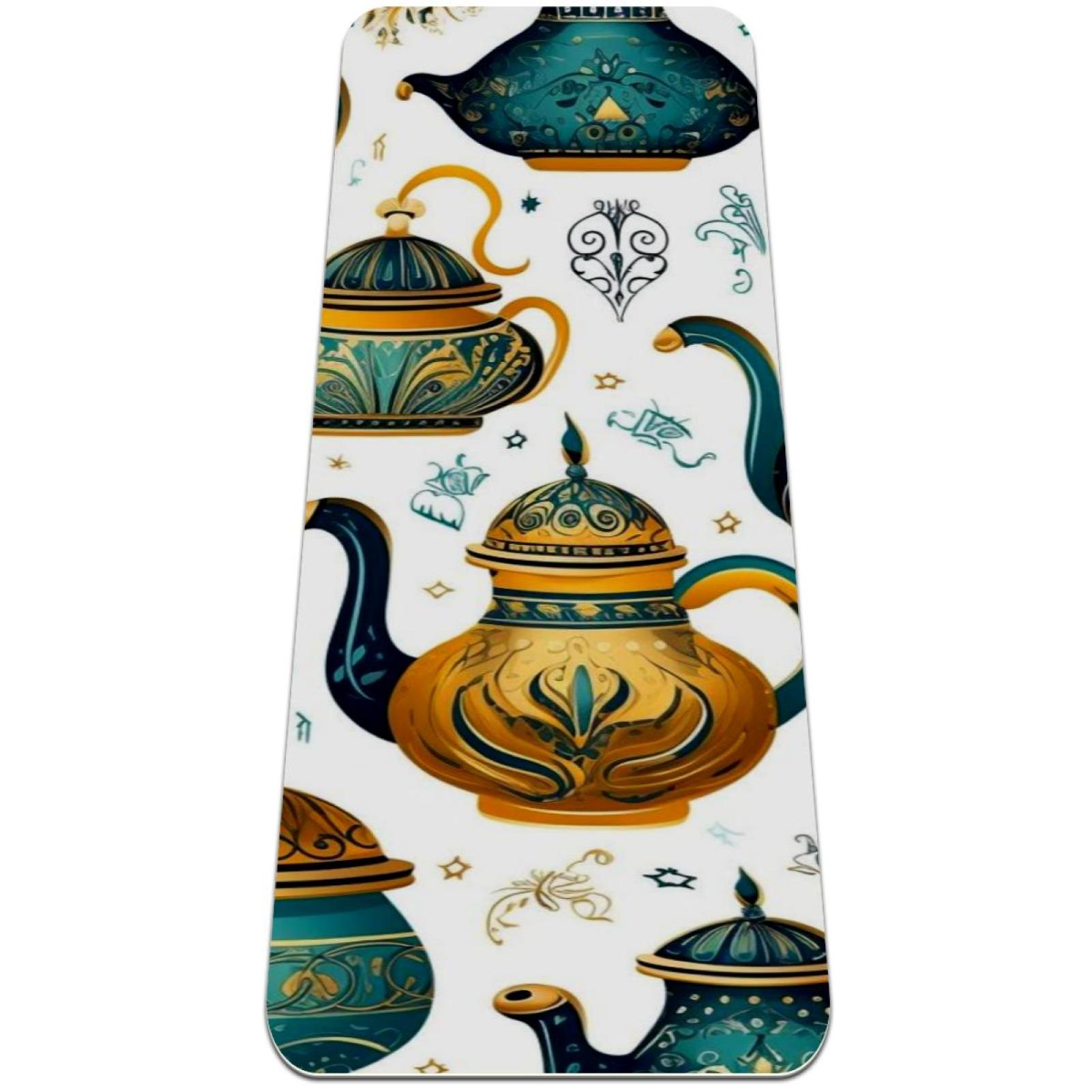 Arabic teapot TPE Yoga Workout Mat Exercise Mat for Indoor and