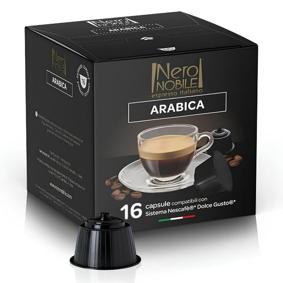 Arabica Coffee Capsules, Compatible with Dolce Gusto Machines – Smooth Italian Brew, 96 Capsules