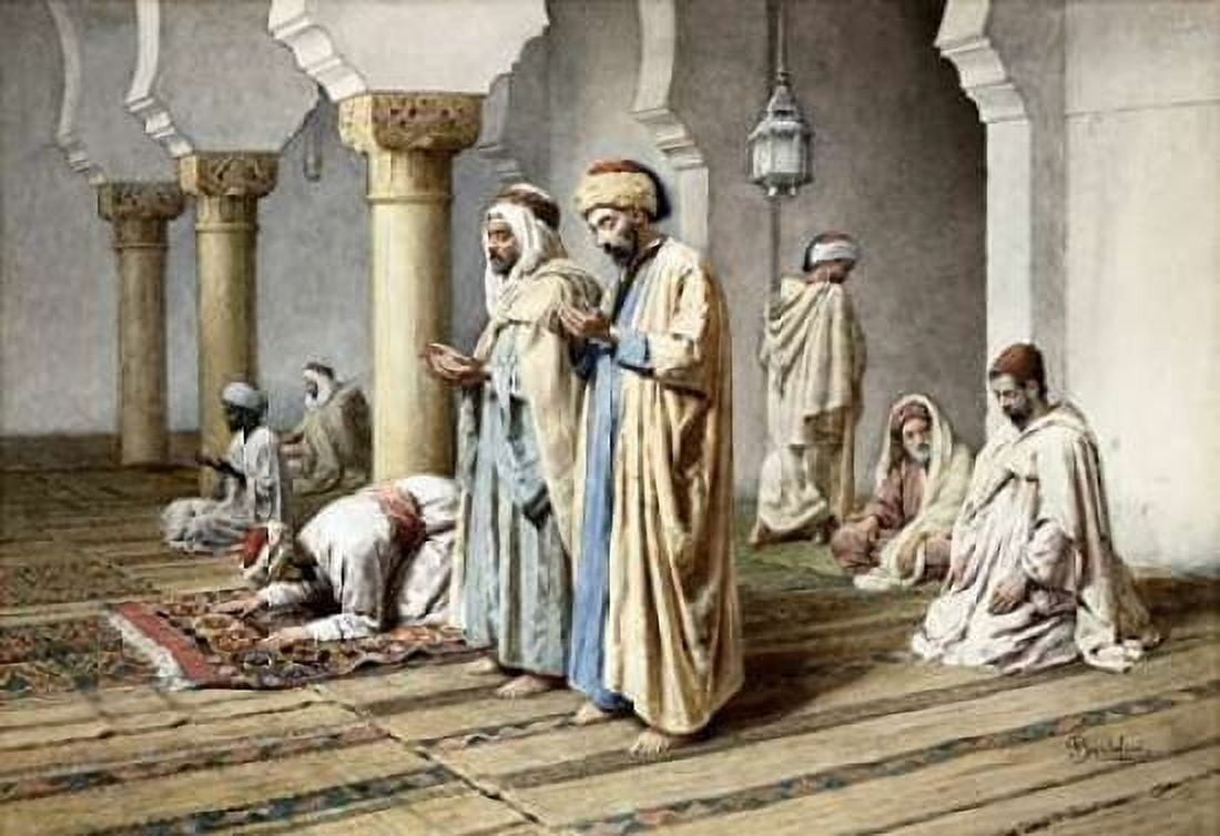 Arabs at Prayer Canvas Art - Frederico Bartolini (20 x 28)