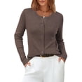 thumbnail image 1 of Arach&Cloz Women's 2025 Summer Lightweight Cropped Cardigan Short Sleeve Crew Neck Bolero Shrug Casual Top, 1 of 7