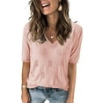 thumbnail image 1 of Arach&Cloz Women's Lightweight Summer Tops Casual Short Sleeve Blouses Shirts, 1 of 7