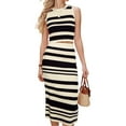 thumbnail image 1 of Arach&Cloz Women's Non See Through 2 Piece Sets Summer Tank Top and Midi Skirt Knit Outfits, 1 of 6