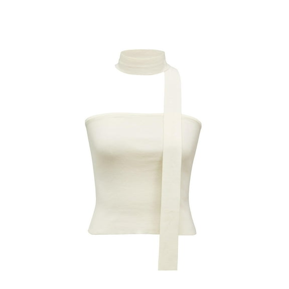 Arach&Cloz Women's Non See Through 2-in-1 Y2K Non Slip Summer Scarf Tube Top 2025