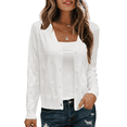 thumbnail image 1 of Arach&Cloz Women's Soft Cropped Cardigan Casual Lightweight Shrug Sweater Tops, 1 of 6