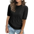 thumbnail image 1 of Arach&Cloz Women's Summer Fall Lightweight Tops Short Sleeve Dressy Blouse, 1 of 2