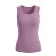 thumbnail image 1 of Arach&Cloz Women's Sweater Vests Square Neck Spring Summer Basic Slim Fitted Tank Tops 2026, 1 of 8