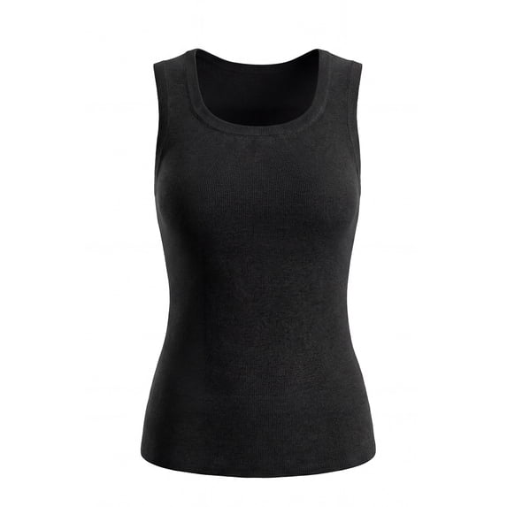 Arach&Cloz Women's Sweater Vests Square Neck Spring Summer Basic Slim Fitted Tank Tops 2026