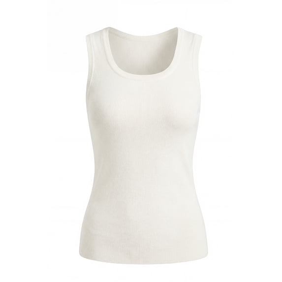 Arach&Cloz Women's Sweater Vests Square Neck Spring Summer Basic Slim Fitted Tank Tops 2026