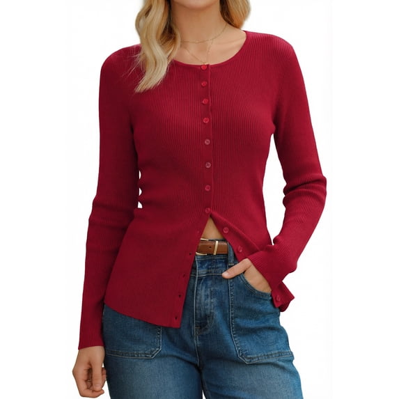 Arach&Cloz Women's Wool Blend Button Up Business Casual Cardigan Tops Outfits 2026