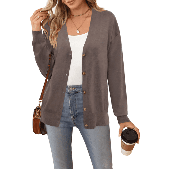 Arach&Cloz Women’s Wool Blend Lightweight Summer Business Casual Cardigan Sweaters