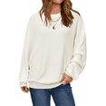 thumbnail image 1 of Arach&Cloz Women's Wool Blend Oversized Sweaters Crewneck Casual Fall Outfits Fashion Tops, 1 of 7