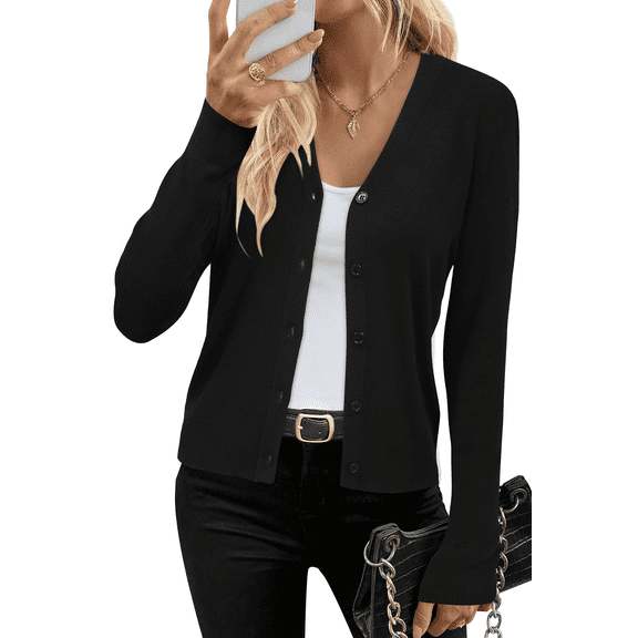 Arach&Cloz Women's Wool Blend Summer Business Casual Cardigan Sweaters 2025