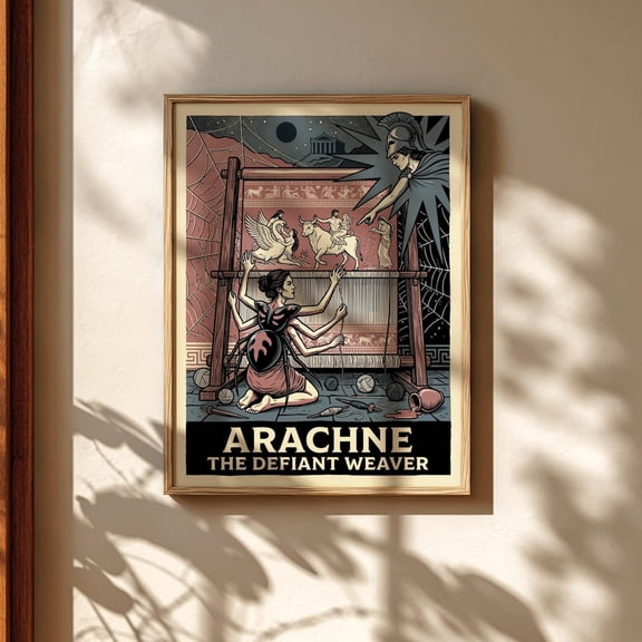 Arachne Poster, Greek Mythology Wall Art, Mythological Decor, Poster Only