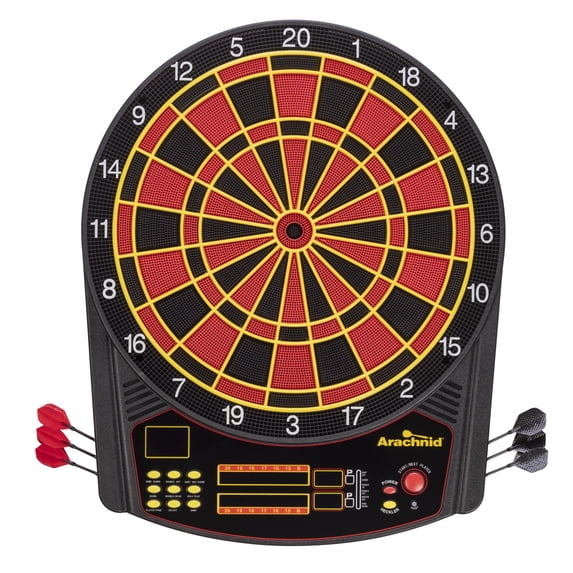 Arachnid Cricket Pro 450 Electronic Dartboard Featuring 31 Games with 178 Variations and Includes Two Sets of Soft Tip Darts