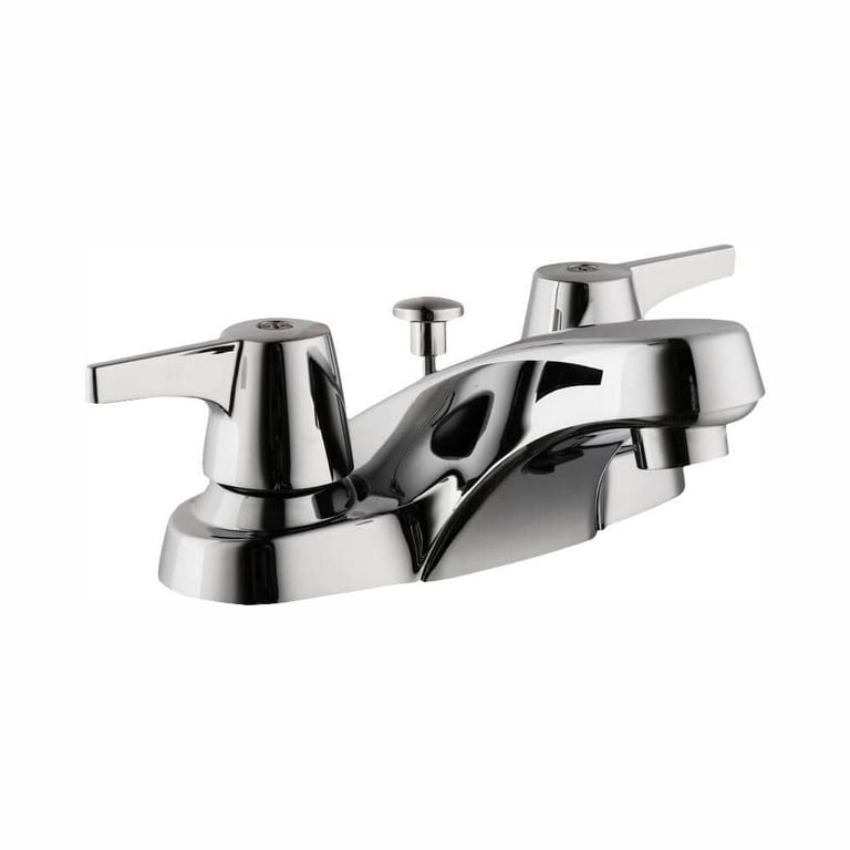Aragon 4 in. Centerset 2-Handle Low-Arc Bathroom Faucet with Pop-Up Drain in Chrome Aragon 4 in. Centerset 2-Handle Low-Arc Bathroom Faucet with Pop-Up Drain in Chrome