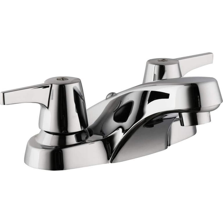 Aragon 4 in. Centerset 2-Handle Low-Arc Bathroom Faucet with Pop-Up Drain in Chrome Aragon 4 in. Centerset 2-Handle Low-Arc Bathroom Faucet with Pop-Up Drain in Chrome