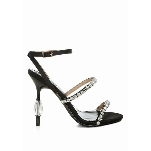 London Rag Aragon Diamante Embellished Fantasy Heel Womens Sandals