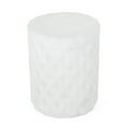 thumbnail image 1 of Aragon Lightweight Concrete Outdoor Side Table, Antique White, 1 of 6