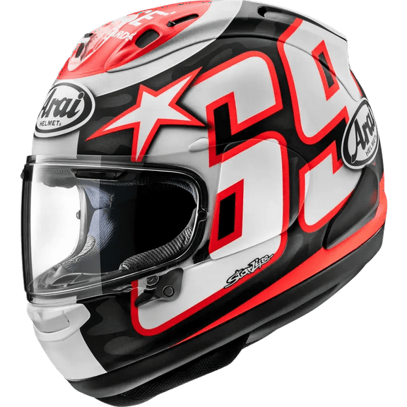 Arai Corsair-X Nicky Reset Motorcycle Helmet Red/White SM