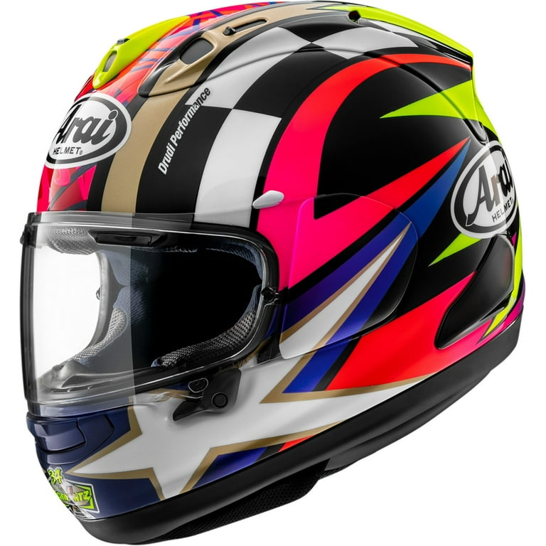 Arai Corsair-X Schwantz 30th Motorcycle Helmet White/Pink XS