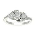 thumbnail image 1 of Araiya 10K White Gold Cluster Diamond Ring (3/8 cttw, I-J Color, I2-I3 Clarity), Size 9.5, 1 of 1