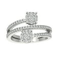 thumbnail image 1 of Araiya 10K White Gold Diamond Band Ring (1/2 cttw, I-J Color, I2-I3 Clarity), Size 5, 1 of 1