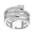 thumbnail image 1 of Araiya 10K White Gold Diamond Bypass Band Ring (3/4 cttw, I-J Color, I2-I3 Clarity), Size 6.5, 1 of 1