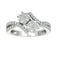 thumbnail image 1 of Araiya 10K White Gold Diamond Bypass Band Ring (3/4 cttw, I-J Color, I2-I3 Clarity), Size 9, 1 of 1