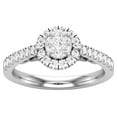 thumbnail image 1 of Araiya 10K White Gold Diamond Cluster Halo Ring (5/8 cttw, I-J Color, I2-I3 Clarity), Size 7.5, 1 of 1