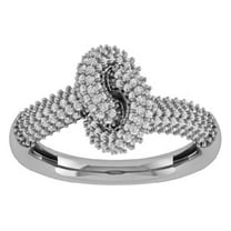 Araiya 10K White Gold Diamond Cocktail Ring (1 cttw, I-J Color, I2-I3 Clarity), Size 7