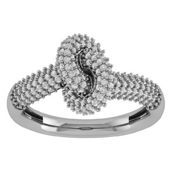 Araiya 10K White Gold Diamond Cocktail Ring (1 cttw, I-J Color, I2-I3 Clarity), Size 7