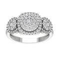 thumbnail image 1 of Araiya 10K White Gold Diamond Halo Band Ring (3/4 cttw, I-J Color, I2-I3 Clarity), Size 8, 1 of 1