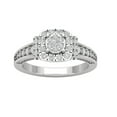 thumbnail image 1 of Araiya 10K White Gold Diamond Halo Ring (1 cttw, I-J Color, I2-I3 Clarity), Size 9.5, 1 of 1