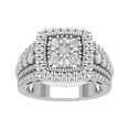 thumbnail image 1 of Araiya 10K White Gold Diamond Halo Ring for Women (1 1/2 cttw, I-J Color, I2-I3 Clarity), Size 5.5, 1 of 3