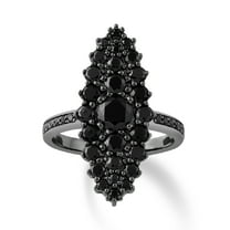 Araiya 10K White Gold Diamond Halo Ring for Women (2 cttw, I-J Color, I2-I3 Clarity), Size 7